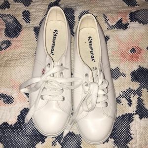 Superga All White Low Top Sneakers